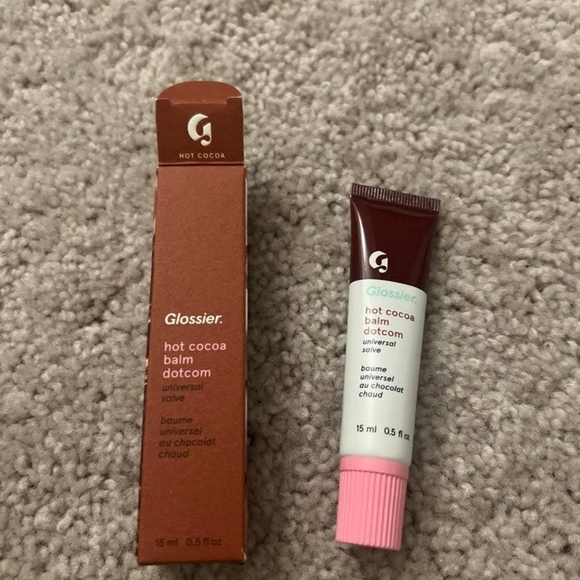 NWT Glossier ORIGINAL OLD Formula Hot Cocoa Lip Balm - Picture 2 of 4